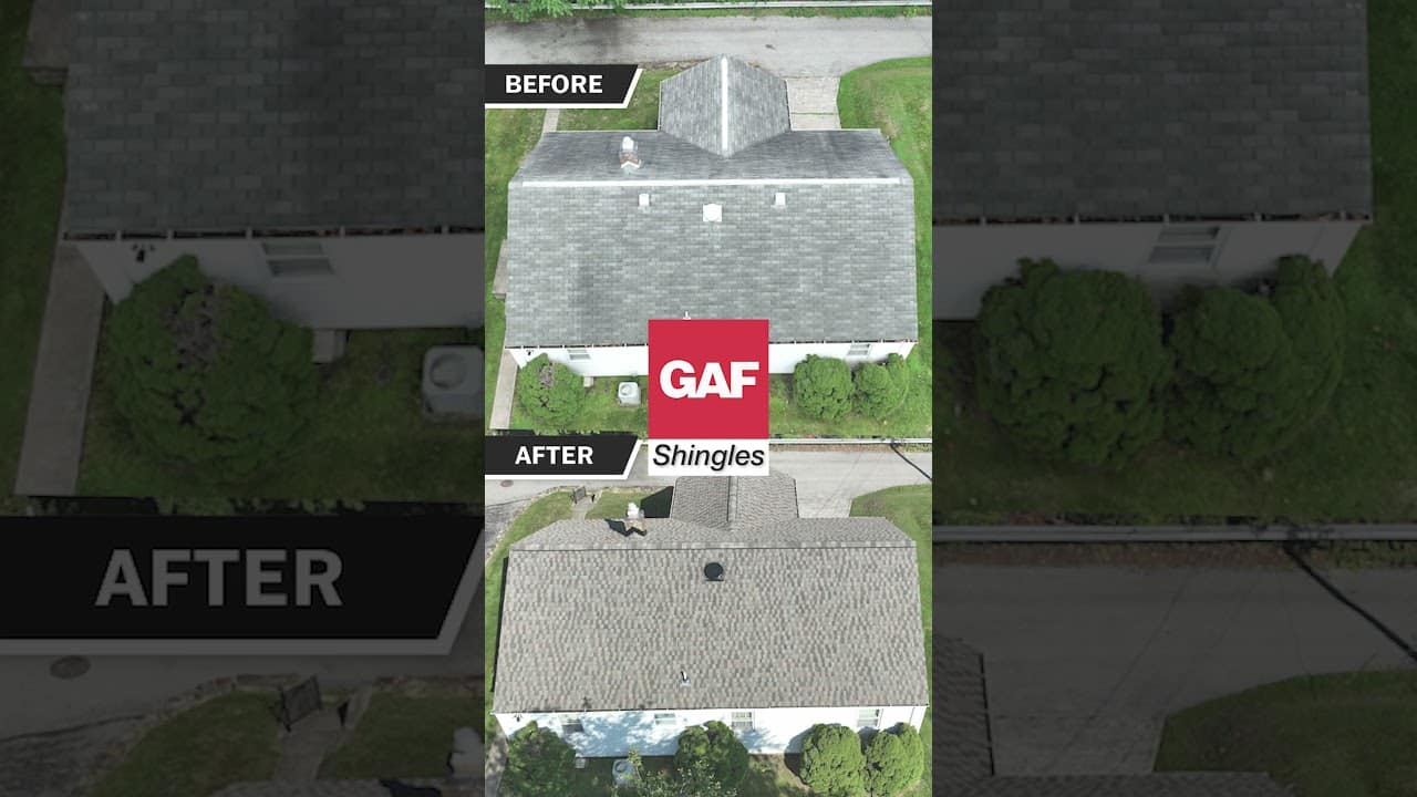 Shingle Roof Transformation by Bachman's Roofing #shorts #bach_tok